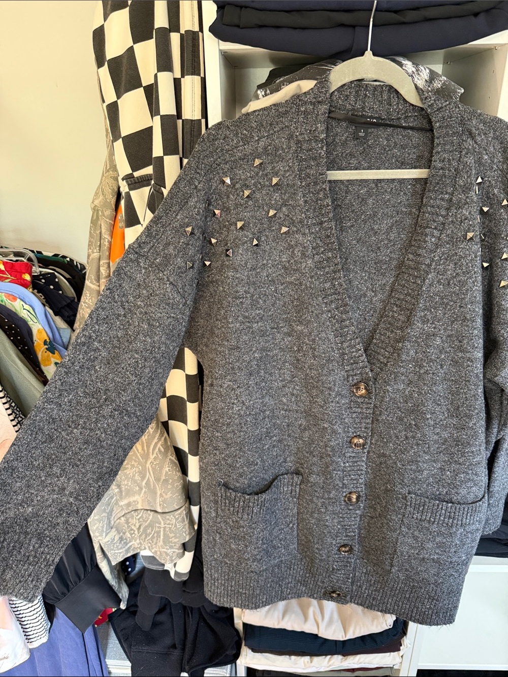 torrid Gray Stud-Accent Women's Cardigan